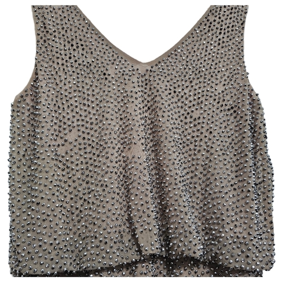 Y2K Cache beaded mesh sleeveless party cocktail evening lined mini dress 6 - Picture 11 of 16